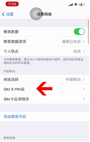 汉南苹果14维修网分享如何给iPhone14的SIM卡设置密码 